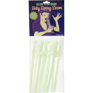 TYTF Glow In The Dark Pecker Drink Straws