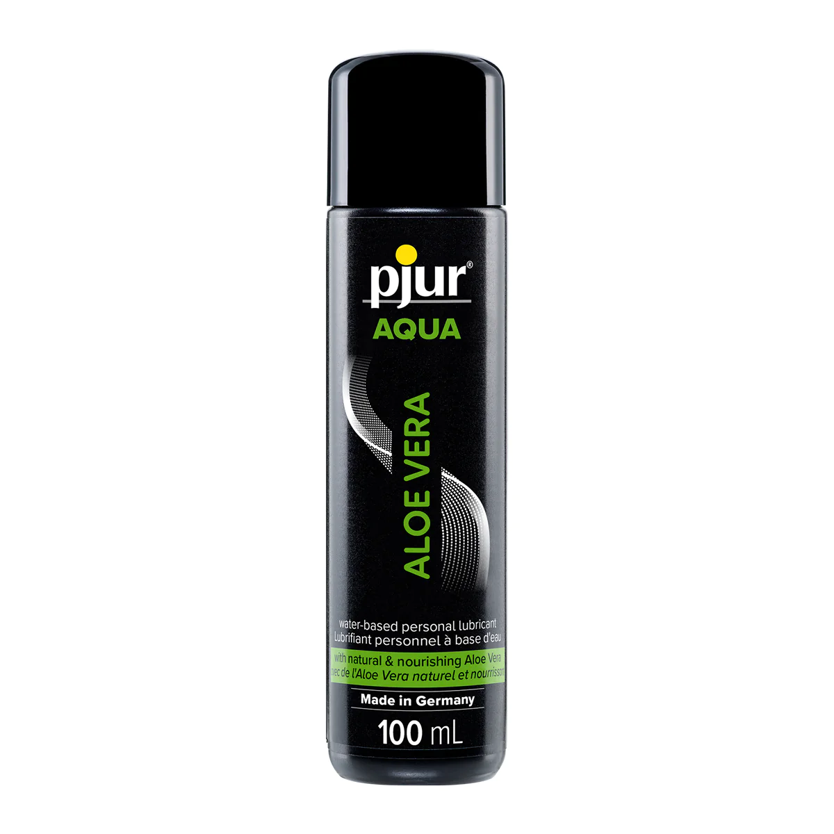 Pjur Aqua - Aloe Vera- Water Based Personal Lubricant - 100ml" Key Features: Water-Based With natural & nourishing Aloe Vera Non-greasy Suitable for erotic toys Made without oil, perfume or added flavors pjur AQUA Aloe Vera contains natural and nourishing Aloe Vera and is gentle on skin while providing exceptional lubrication that is never sticky or tacky. pjur AQUA Aloe Vera premium water-based personal lubricant adds moisture to decrease friction during sex and play, is ideal for daily use and pairs perfectly with your favorite sex toy. Ingredients: Aqua (Water), Glycerin, Xanthan Gum, Benzyl Alcohol, Sodium Benzoate, Citric Acid, Potassium Sorbate, Aloe Barbadensis Leaf Juice Powder. "